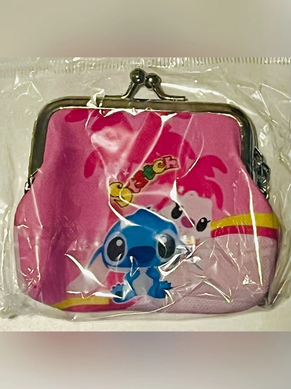 Stitch Pink Coin Purse Keychain